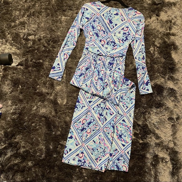 Lily Pulitzer Long Blue Dress ✨ - Picture 4 of 5